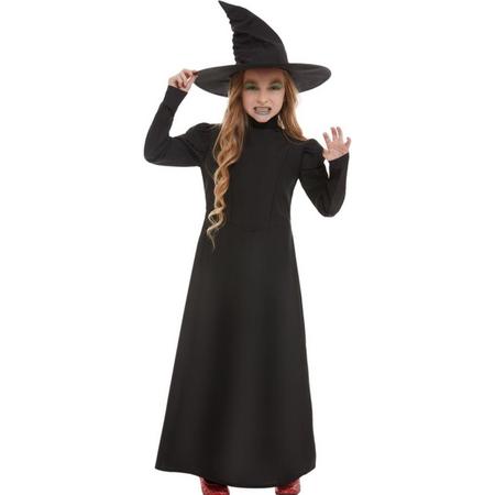 Heks & Spider Lady & Voodoo & Duistere Religie Kostuum | Toverkol Zwarte Magie | Meisje | Medium | Halloween | Verkleedkleding
